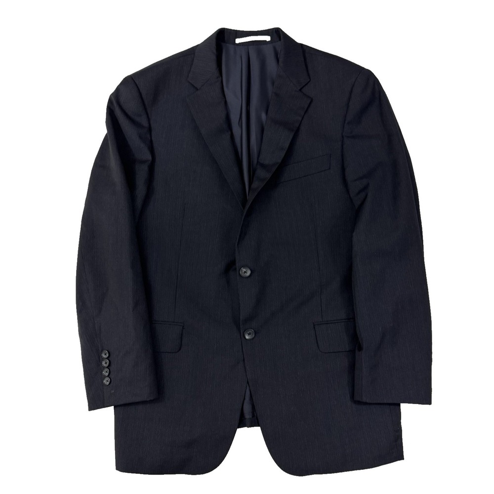 Hickey Freeman Blazer Mens 42R Wool Blue Pinstriped Suit Jacket Sport Coat